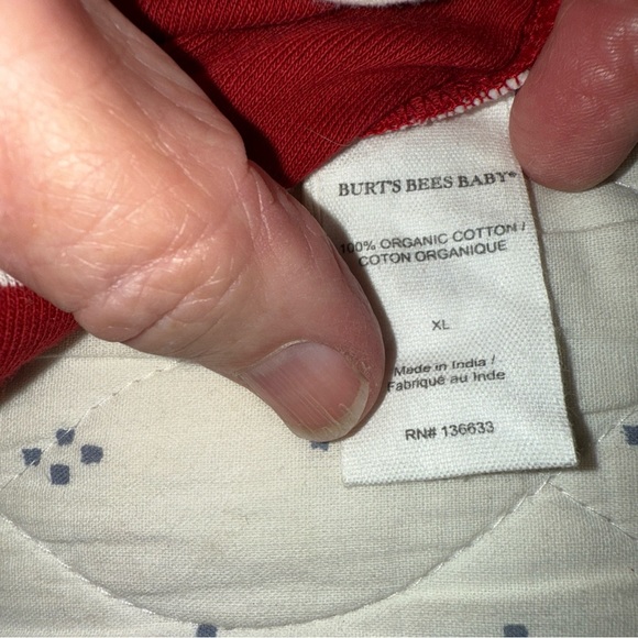 Burts Bees Pajamas 100% Organic Cotton Adult One Piece Button Up Loungewear L/XL - Picture 6 of 6